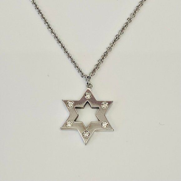 14K Star Diamond Pendant Necklace